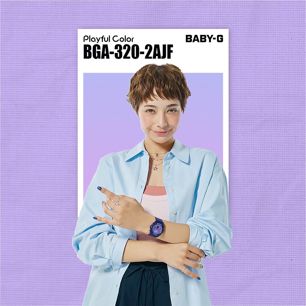 CASIO 卡西歐 BABY-G 冬日漸層女錶 手錶 BGA-320-2A, , large