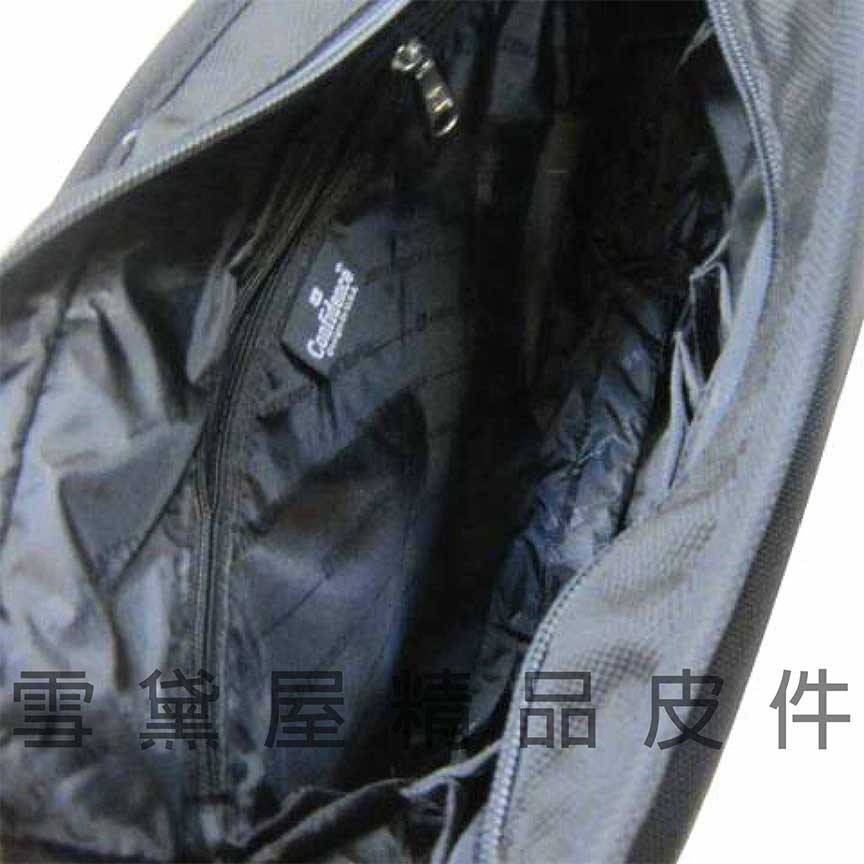 ~雪黛屋~CONFIDENCE 斜側包大容量台灣製造高品質保證高單數防水尼龍布1680D材質可放A4紙隨身ACB177, , large