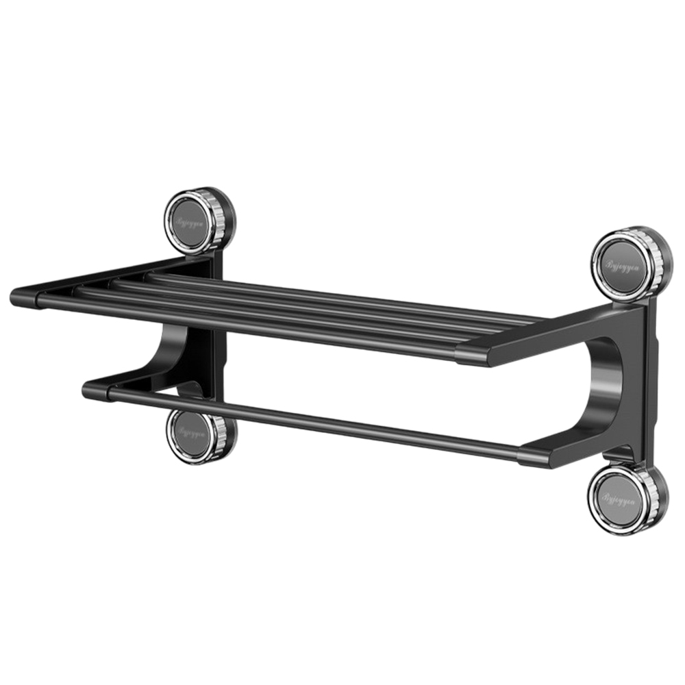 【APEX】無痕吸盤式多桿毛巾置物架63CM, , large