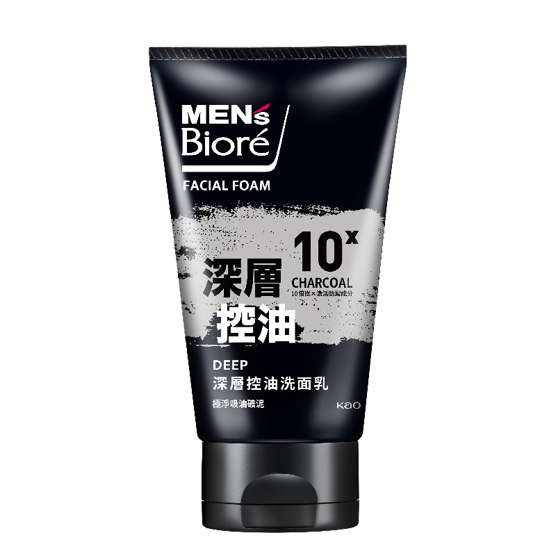 MENS Biore Facial Foam double scrub Clea, , large
