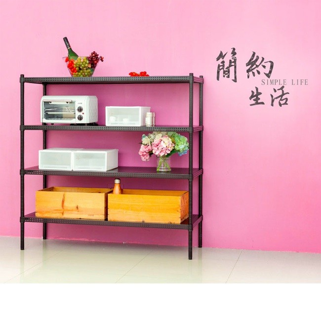 【Y HOUSE】120x45x120cm perforated plate three-layer grill/storage rack/shelf/TV rack/hole shelf/TV cabinet-White, , large