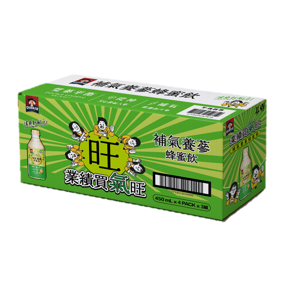 桂格補氣養蔘蜂蜜飲 450ml X12, , large