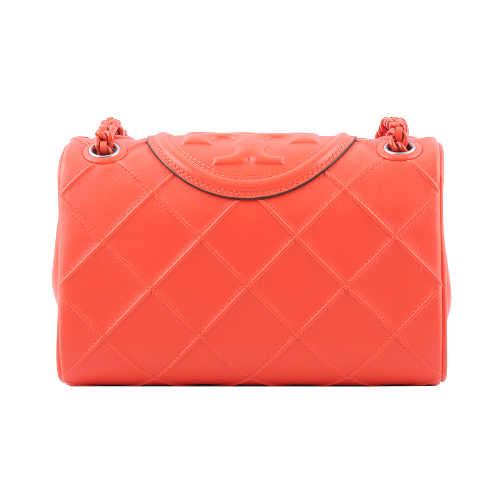 TORY BURCH Fleming 縫線翻蓋小款二用包/紅莓色, , large