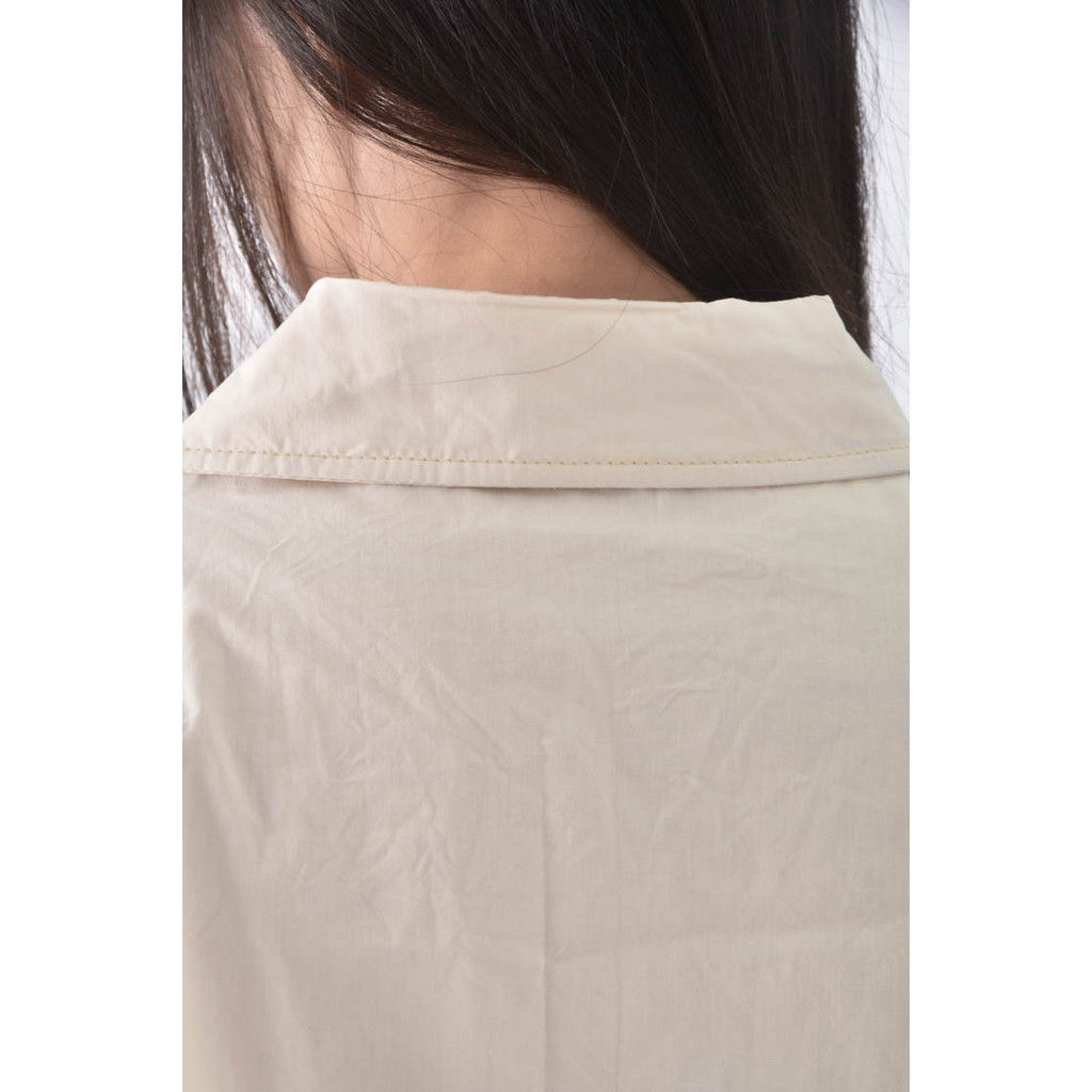 (XL) 排扣杏色長袖上衣二手衣, , large