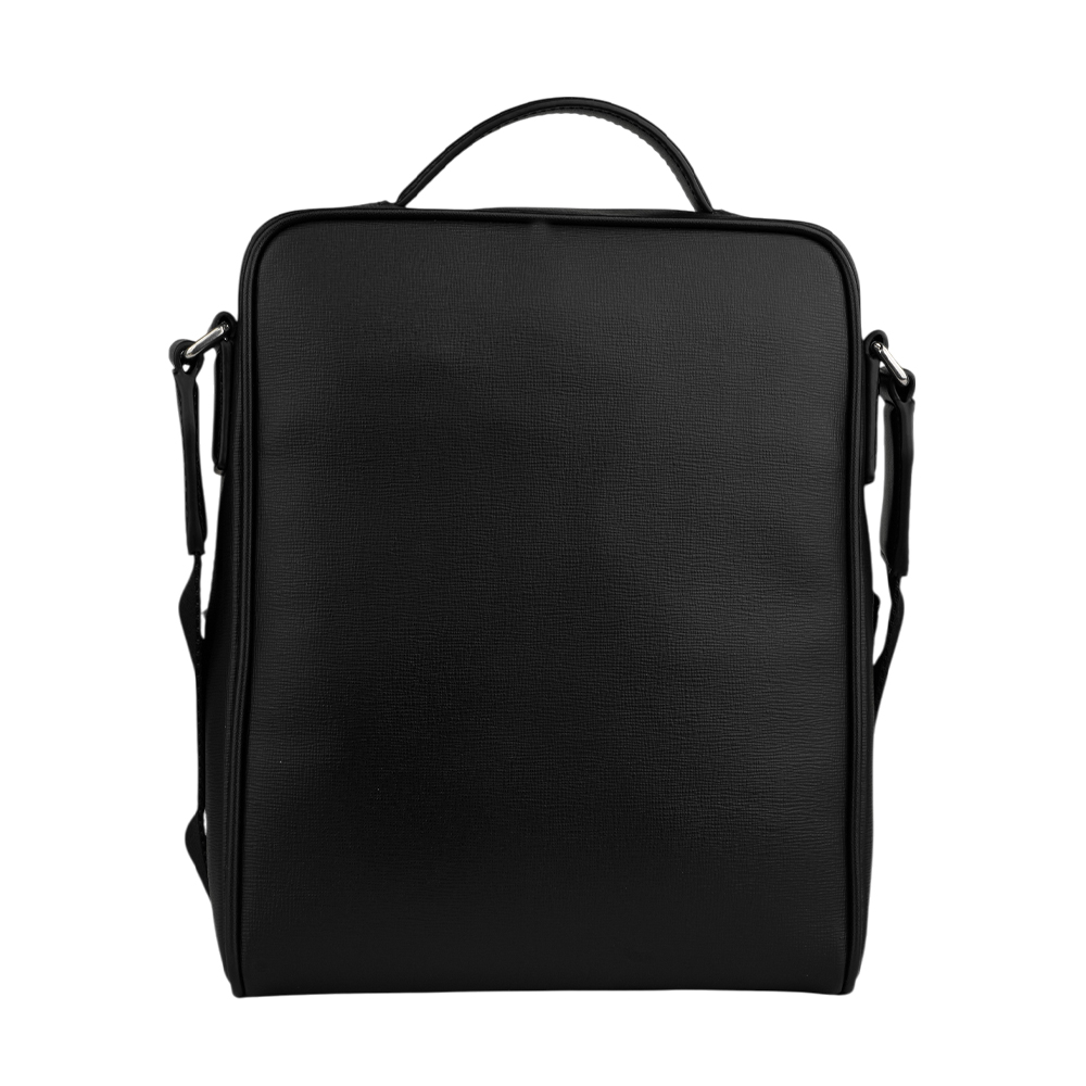 BALLY Mythos 紅白條紋再生牛皮手提/斜背二用包/黑色, , large