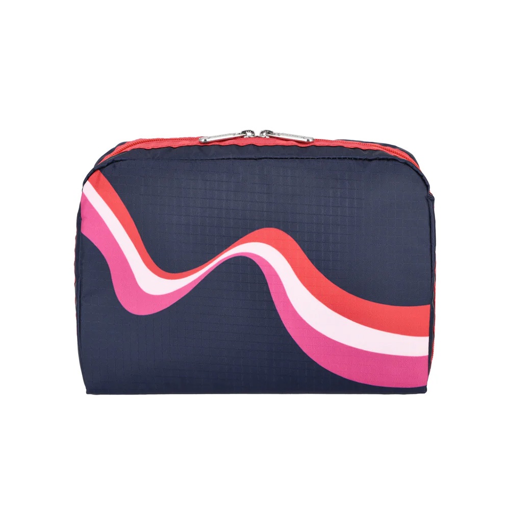 Lesportsac Extra Large Rectangular Cosmetic 加大型化妝包/ 復古波浪, , large