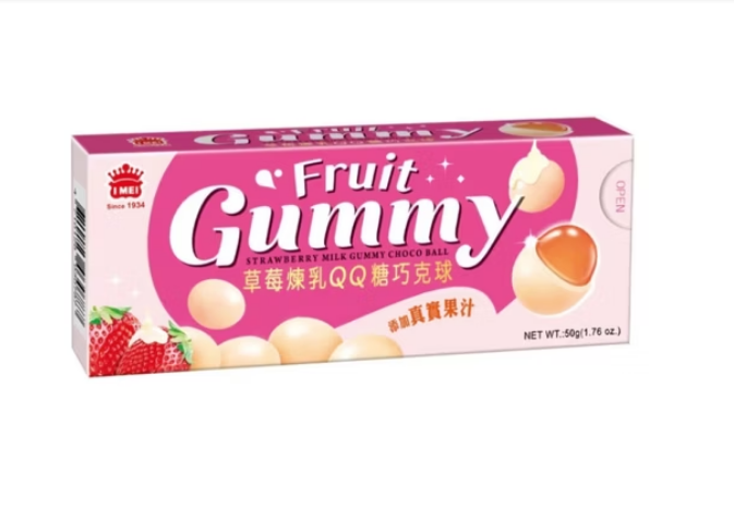 [義美]義美巧克力QQ球(草莓煉乳口味)50g, , large