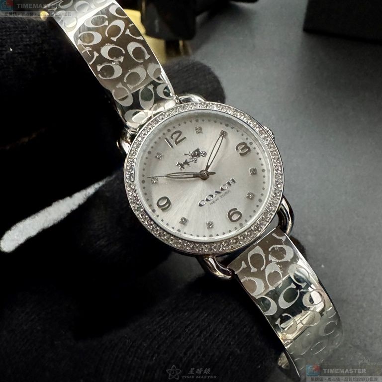 [星晴錶業]COACH手錶,28mm,CH00268銀色錶面銀錶殼銀色精鋼錶帶款, , large