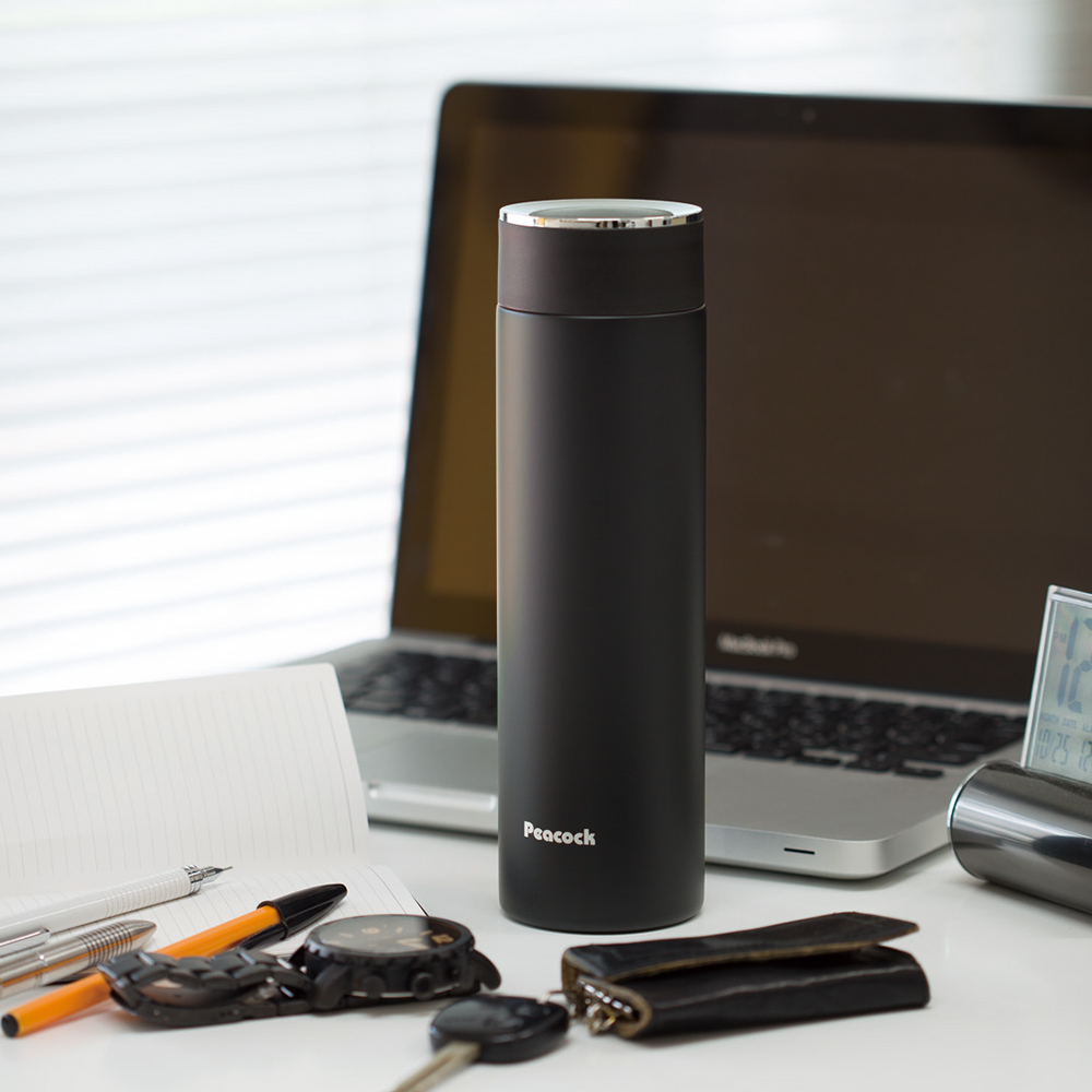 【日本孔雀Peacock】時尚休閒 不鏽鋼保冷保溫杯500ML(防燙杯口設計)-任選色, , large