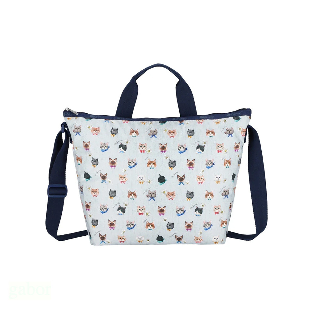 Lesportsac Deluxe Easy Carry Tote 兩用托特包 送禮-晴空貓語, , large