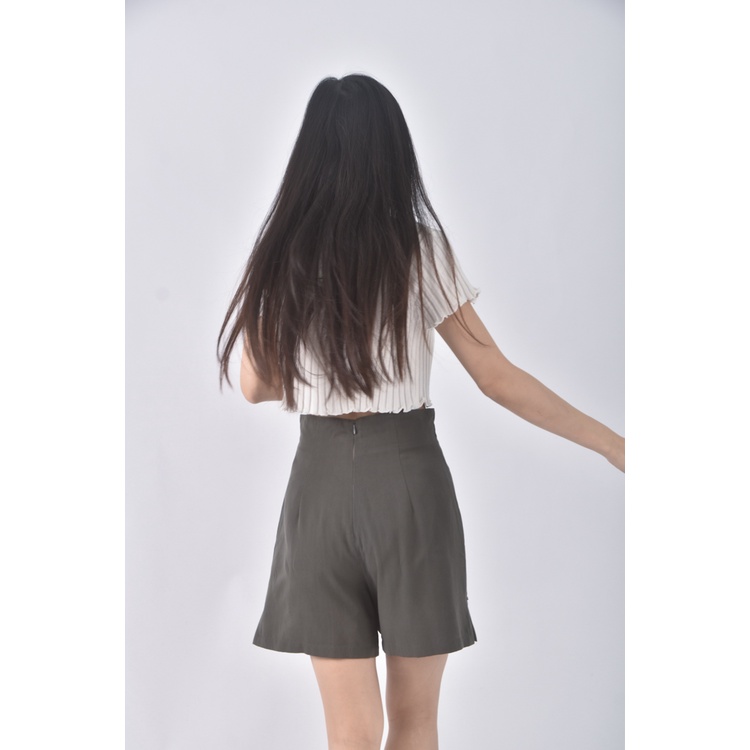 (S) 高腰綠色短褲二手衣, , large