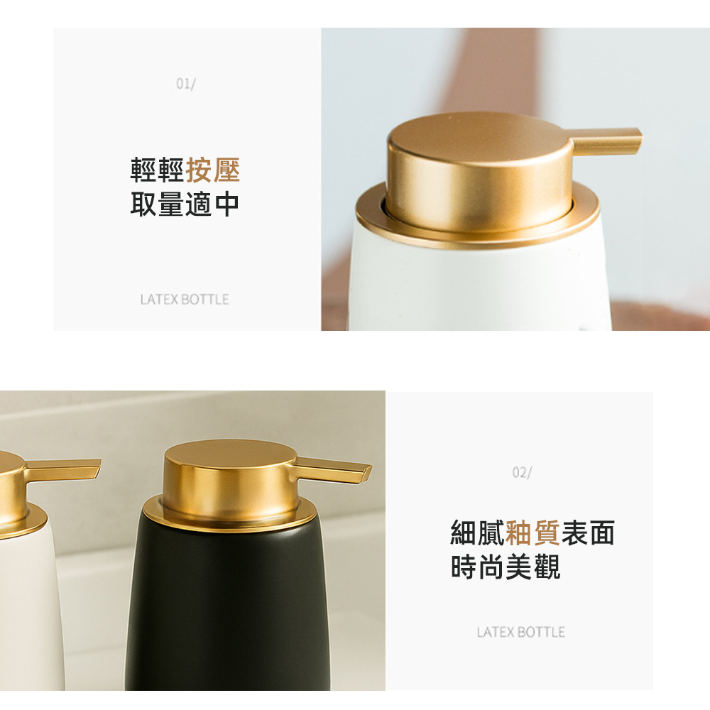 【上手家居】陶瓷分裝瓶 薄霧白(按壓瓶/乳液分裝瓶/按壓分裝瓶/乳液瓶), , large