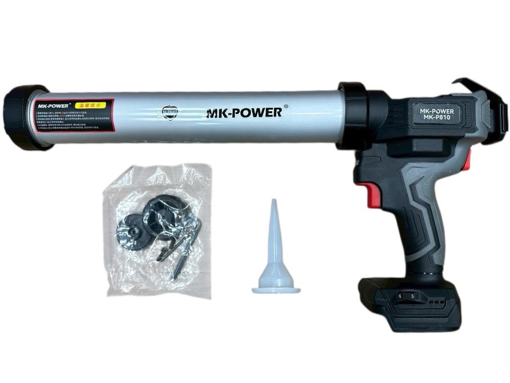 WIN五金 電動矽利康槍< MK-P810+6.0電池組 > 出膠均勻+軟硬膠 打膠槍 矽力康槍 矽膠槍 牛油槍 電動打膠槍 矽利康槍, , large