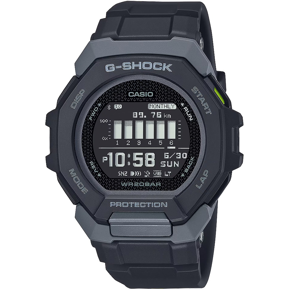 CASIO 卡西歐 G-SQUAD 訓練計畫 GPS多功能運動藍芽手錶 GBD-300-1