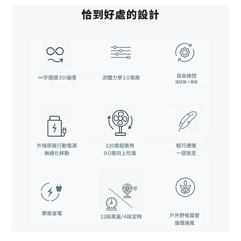 ±0 正負零 CQS-K110 9吋移動循環風扇 DC扇 循環扇 桌扇 公司貨, , large