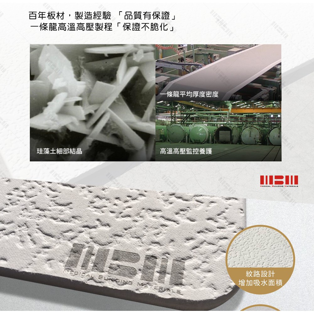 【MBM】超厚切水洗式珪藻土地墊M+號 建材做的地墊, , large