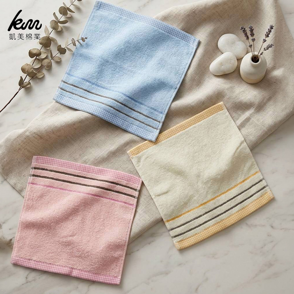[Kaimei Cotton] MIT Lightweight Quick-Dry Pure Cotton Washcloths (28x30cm) - Kindergarten Handkerchiefs / Facial Towels