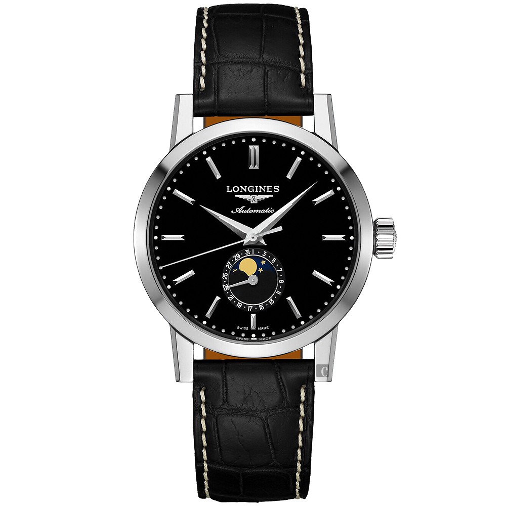 Longines 浪琴 Heritage 1832月相機械錶-40mm L48264520, , large
