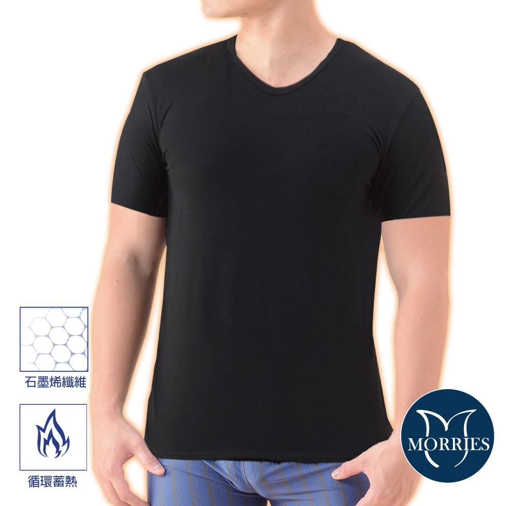 【MORRIES】石墨烯蓄熱保暖男短袖發熱衣MR785-XL, , large