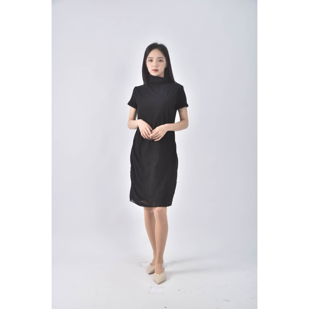 (S) liviana conti高領黑色洋裝二手衣, , large