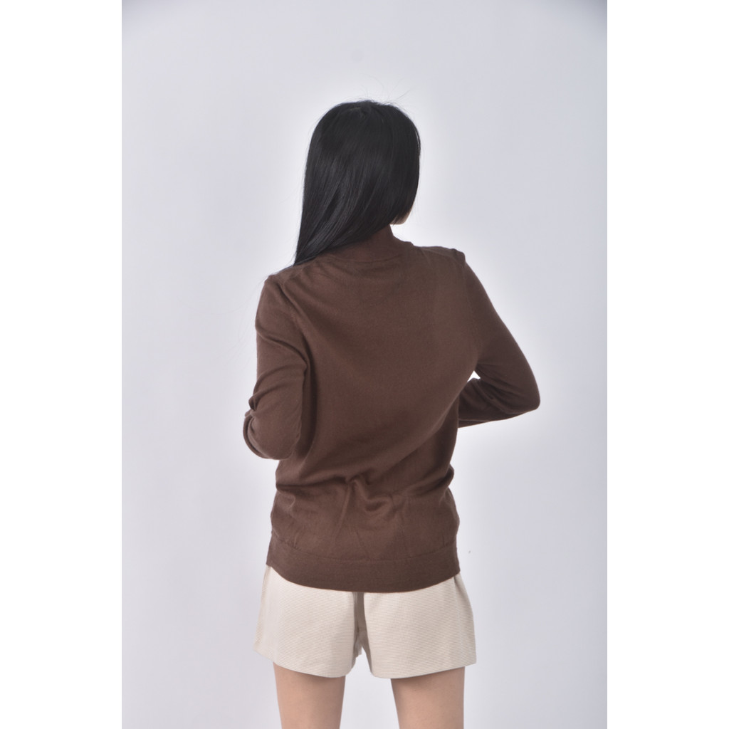 (M) 韓牌棕色長袖上衣二手衣, , large