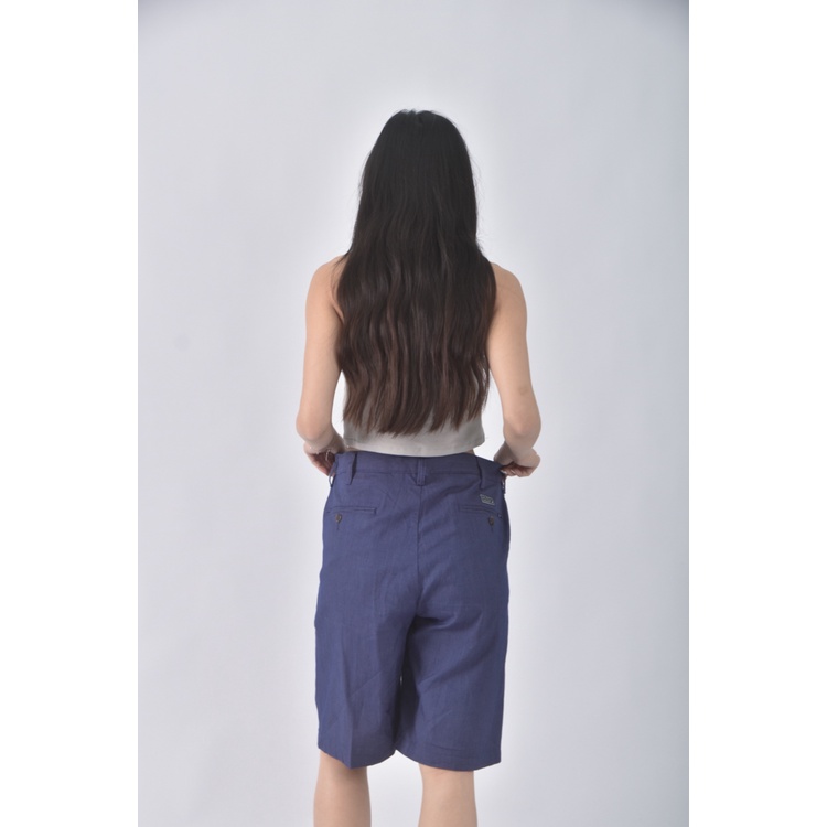 (4XL（含）以上) nautica高腰棉質純棉條紋藍色短褲二手衣, , large