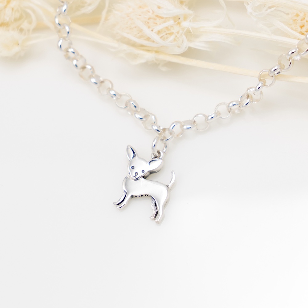 【Angel & Me】吉娃娃 狗 s925 純銀 手鍊 腳鍊 生日禮物 情人節, , large