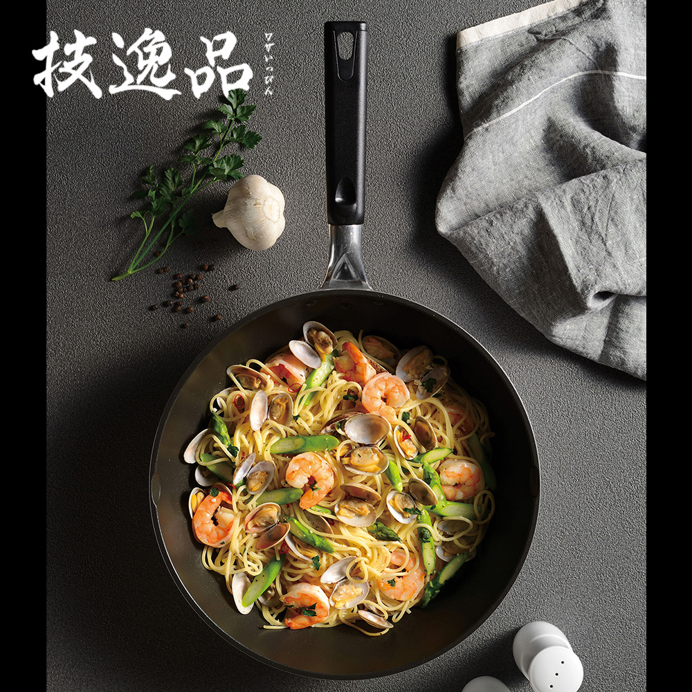 【技逸品】日本製不沾鍋炒鍋28cm(大金ES加工/鍋底部厚度2.7mm), , large