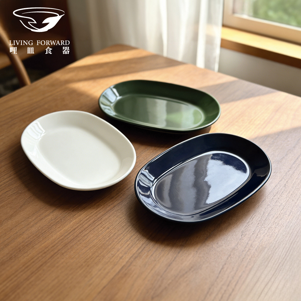 【哩皿食器】台灣製 CPET 潔晶橢圓盤 3入組, , large