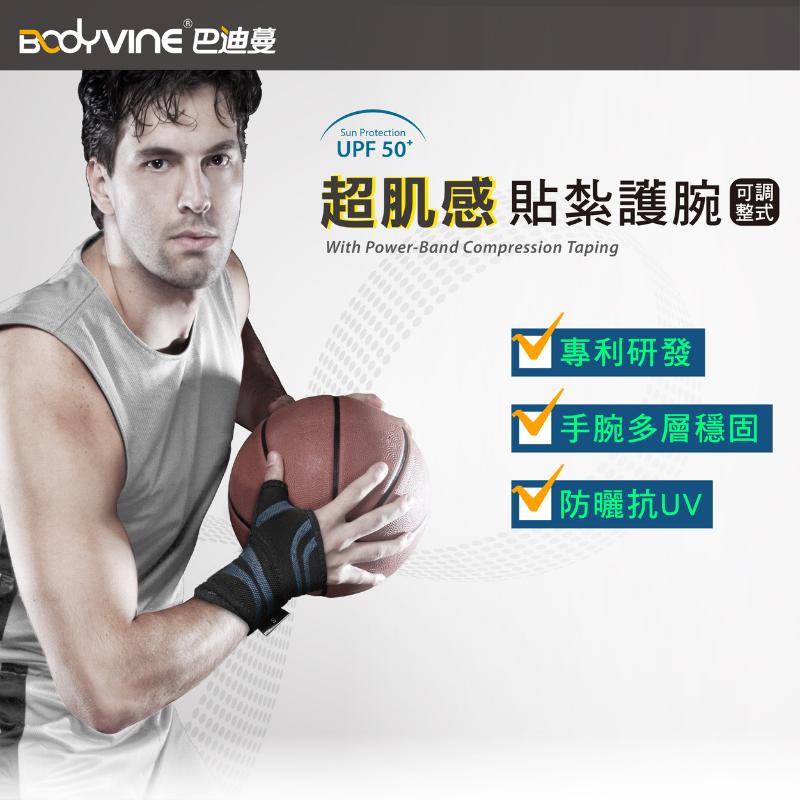 超肌感貼紮護腕-1只(CT-N81105), , large