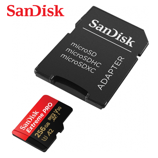 【SanDisk】 Extreme PRO 256G UHS-I U3 A2 V30 microSDXC 記憶卡, , large