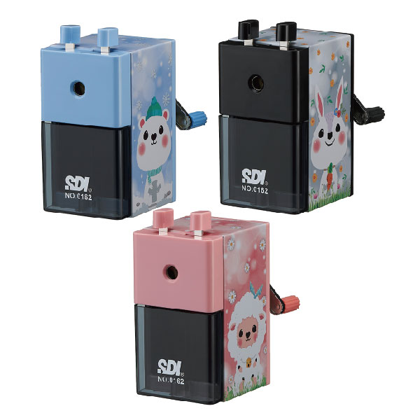 【SDI 手牌】萌動物系列 好學生 金屬削鉛筆機 削筆機 適用Φ8mm鉛筆 顏色隨機出貨 /台 0162P-X, , large