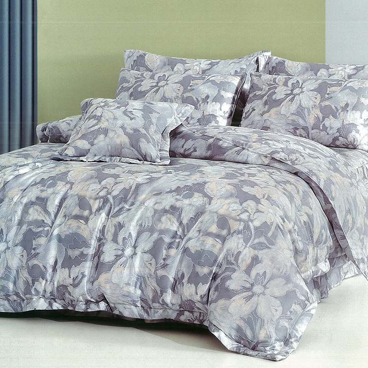 FITNESS_100%純天絲頂級60S雙人加大七件式床罩組-愛的印記