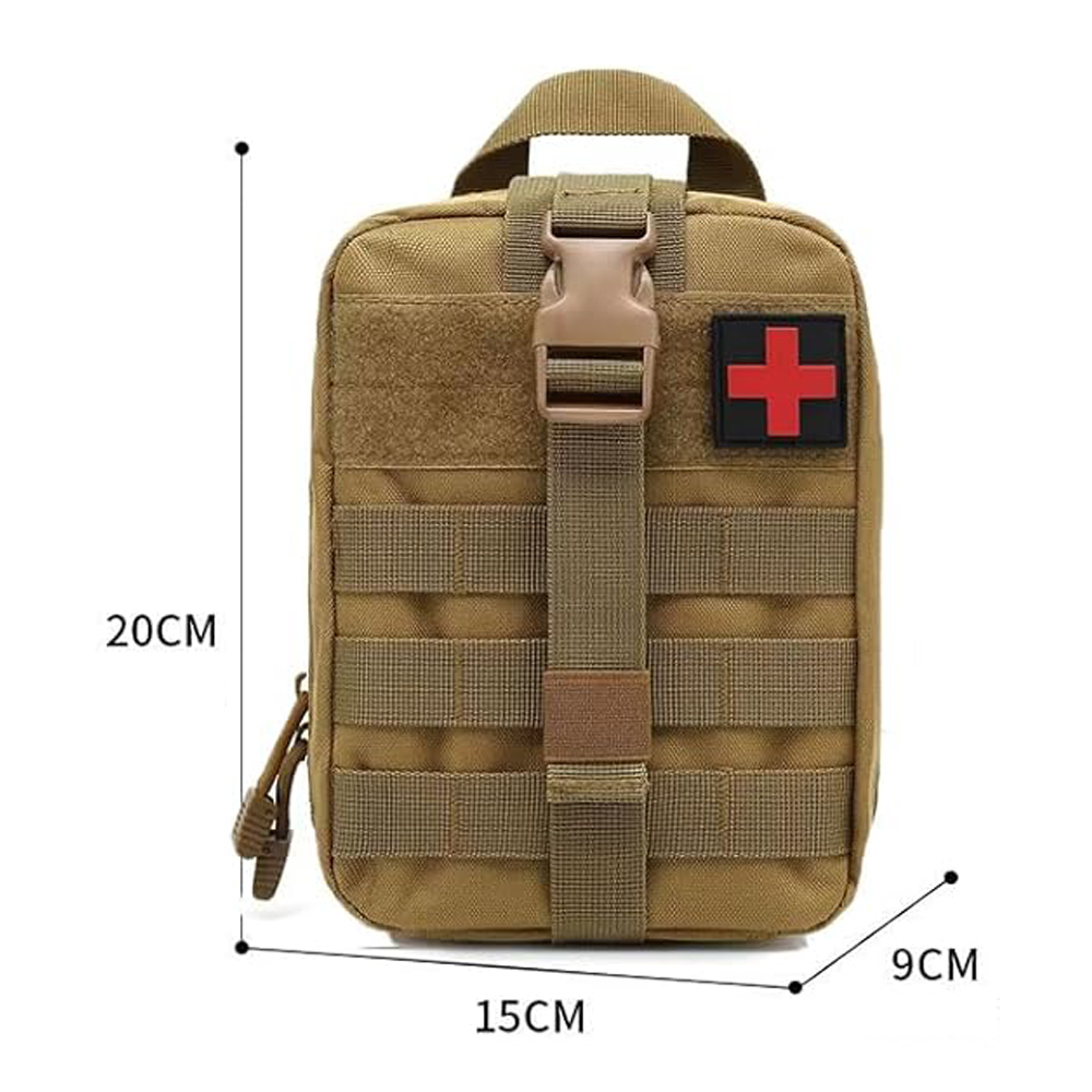 Multifunctional outdoor disaster relief kit, emergency survival kit, wilderness survival kit, camping kit, refuge kit containing various items., , large