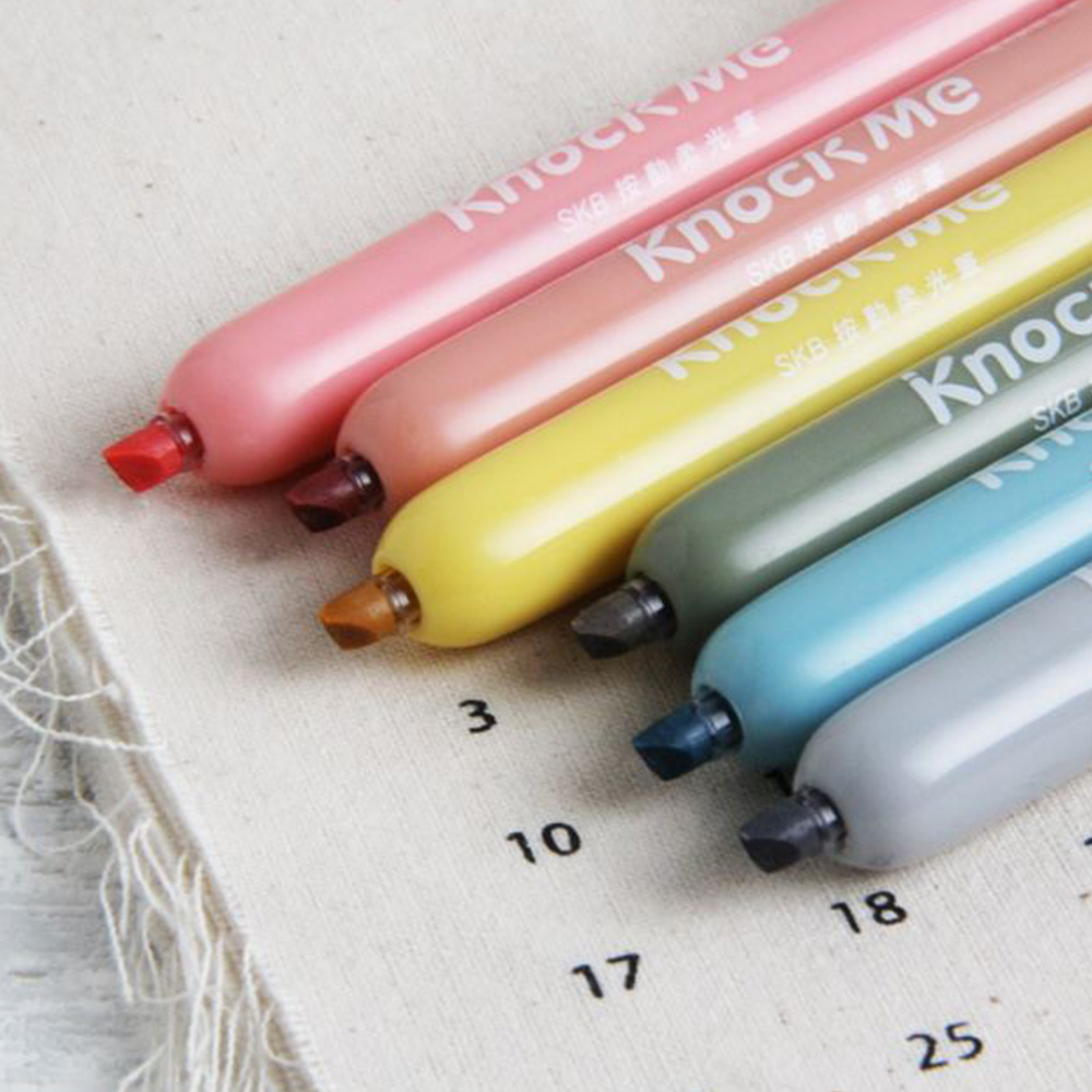 【龍品文創】文明 SKB   IK-2501 6色按動柔光筆, , large