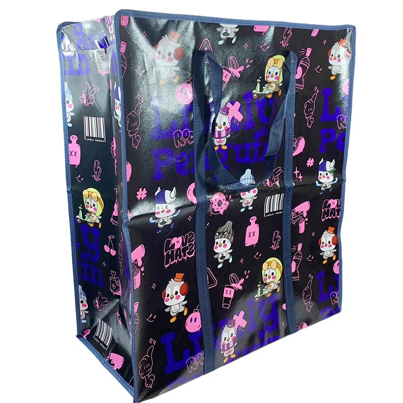 樂企鵝購物收納袋28吋-黑58x65x28cm