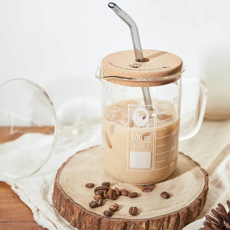 Laboratory Beaker Mug (with Cork Lid), , large