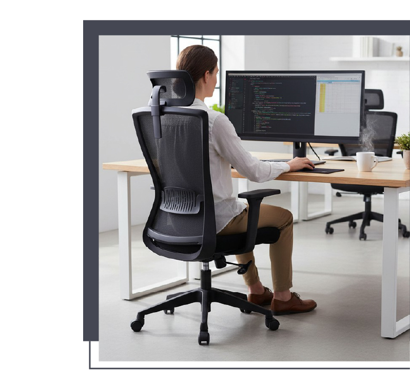 Taiwan-made Shute large mesh back computer chair/office chair, , large