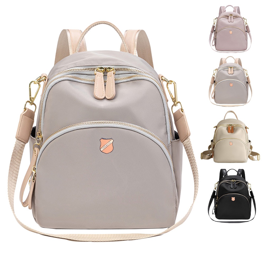 SPRING-簡約尼龍後背包休閒後背包3way小款後背包-多色(0-55142), , large