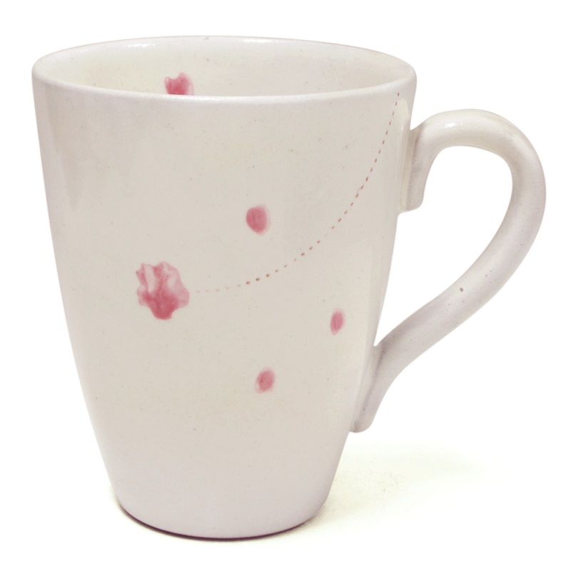 [豐名日本餐具] 4.0"馬克杯 粉引粉櫻花 / C04MG0-52-2, , large