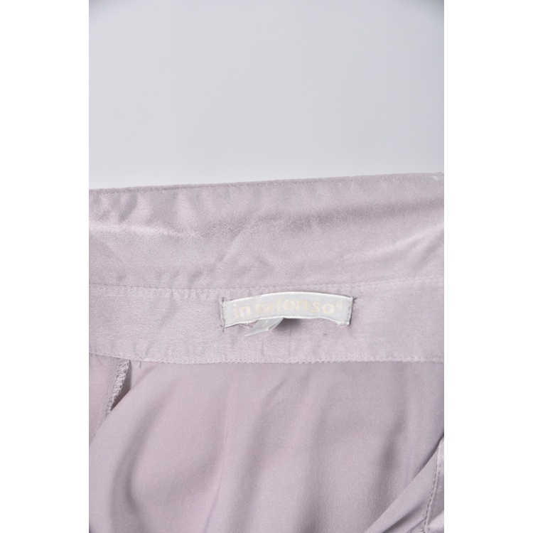 (L) in extenso質感緞面灰色長袖上衣二手衣, , large