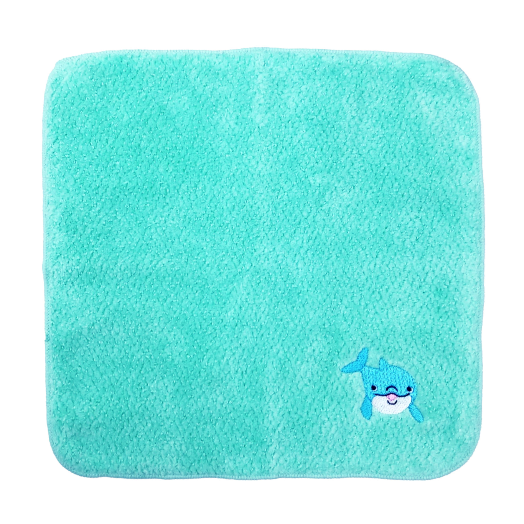 embroidery towel aquarium dolphin, , large