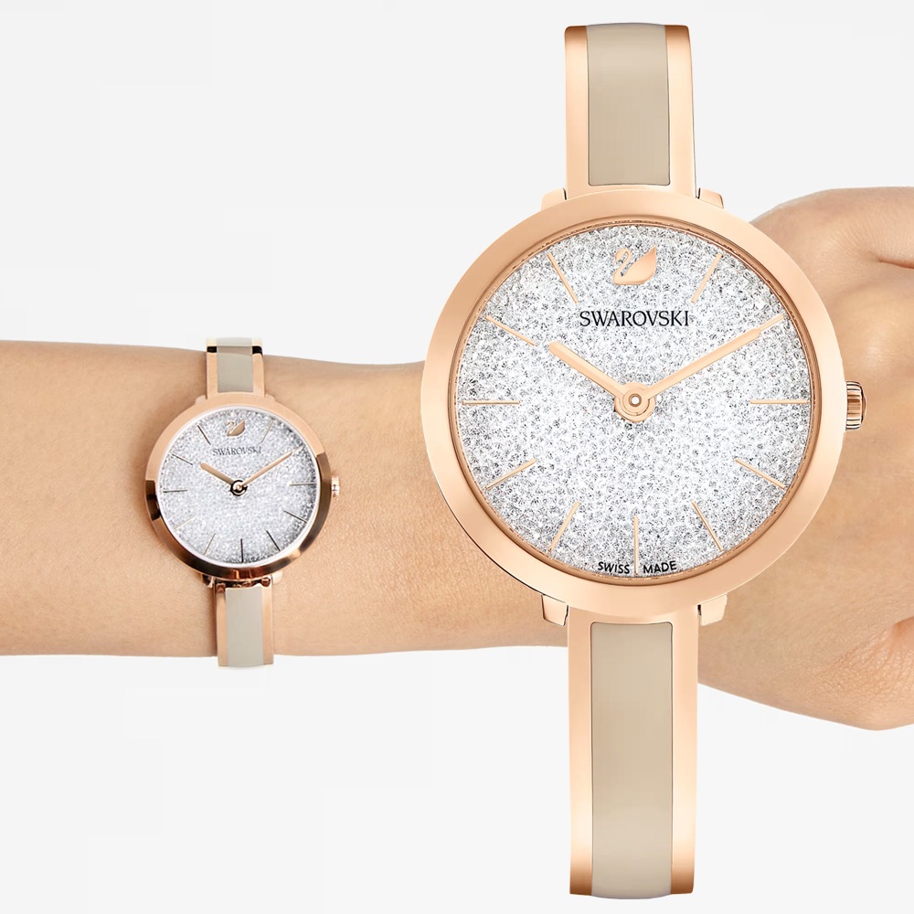 SWAROVSKI 施華洛世奇 送禮 CrystallineDelight 璀璨晶鑽女錶 手錶-34mm 5642218, , large