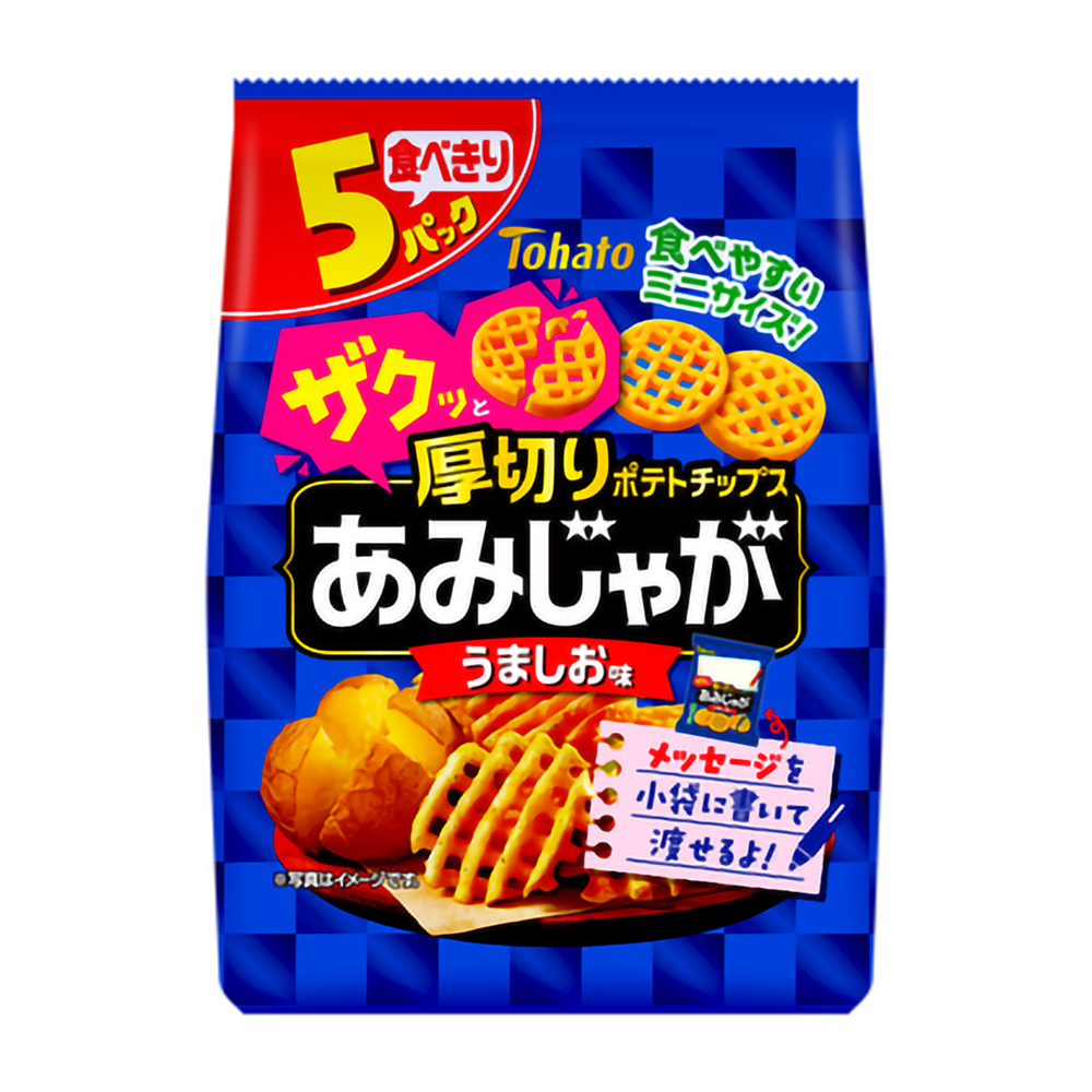東鳩五袋網狀鹽味洋芋片, , large