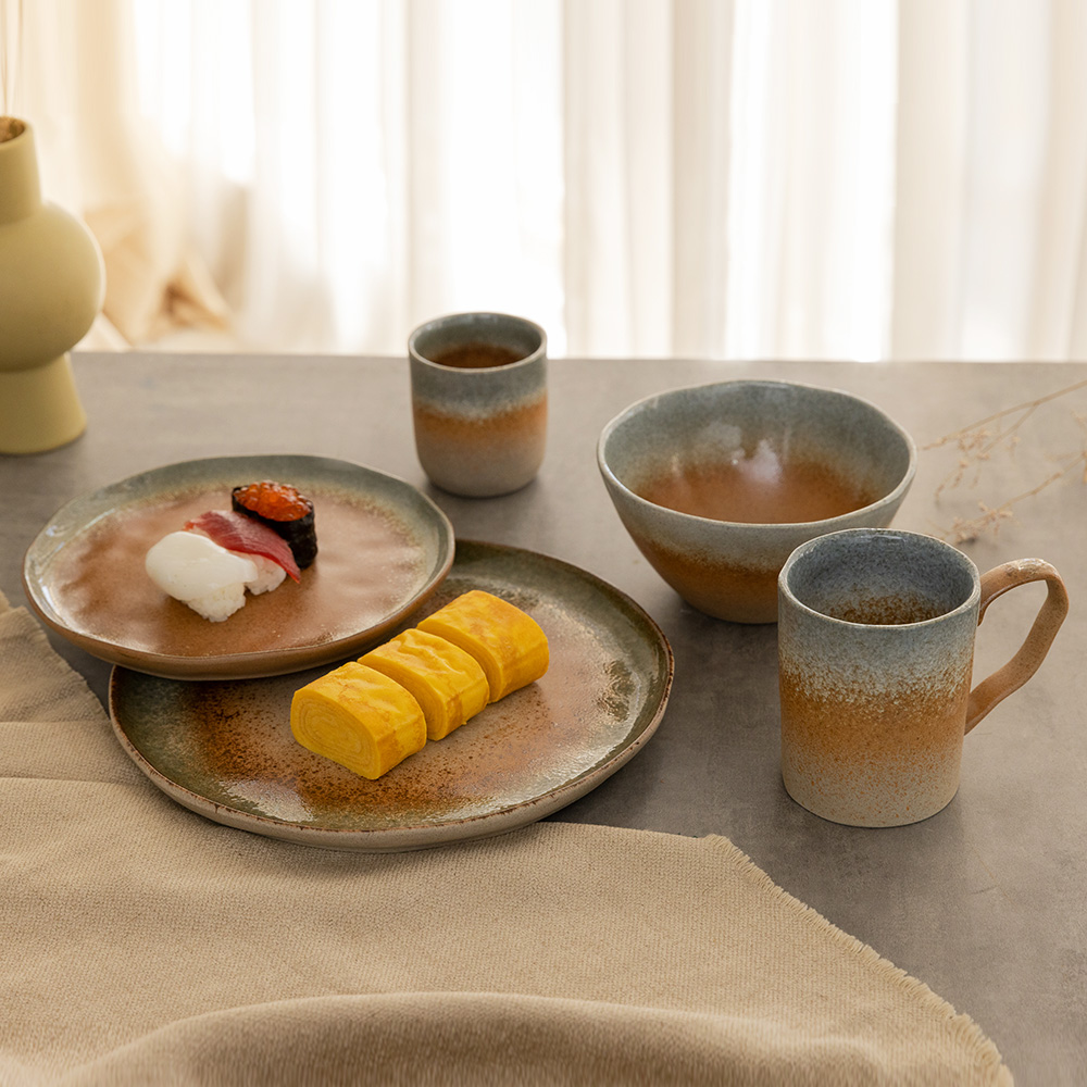 Japanese Style Contrast Glaze Ceramic Cup, , large