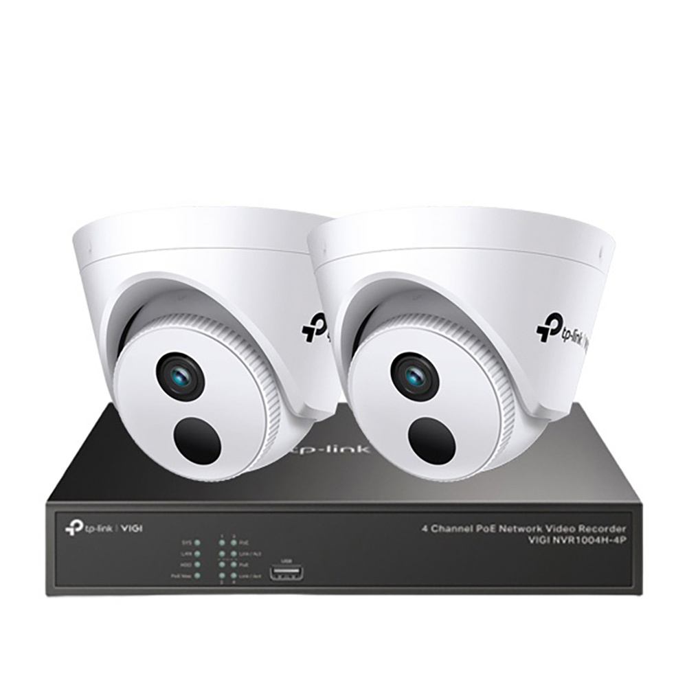 TP-LINK 昌運監視器組合 VIGI NVR1004H-4P 4路主機+VIGI C440I 4MP網路攝影機*2, , large