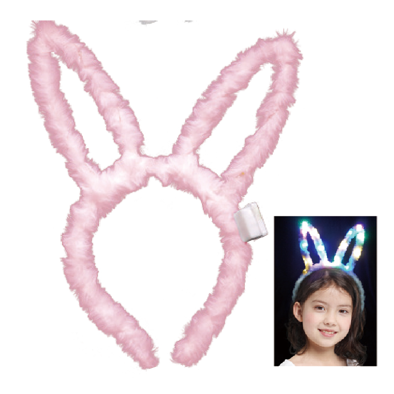 Glitter rabbit ear hair band, , large