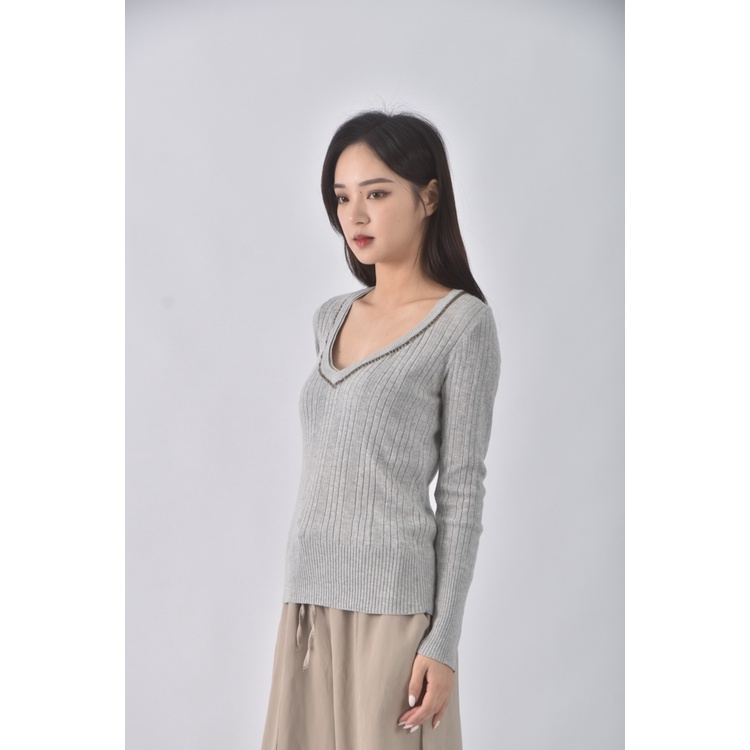 (S) bershkav領灰色長袖上衣二手衣, , large