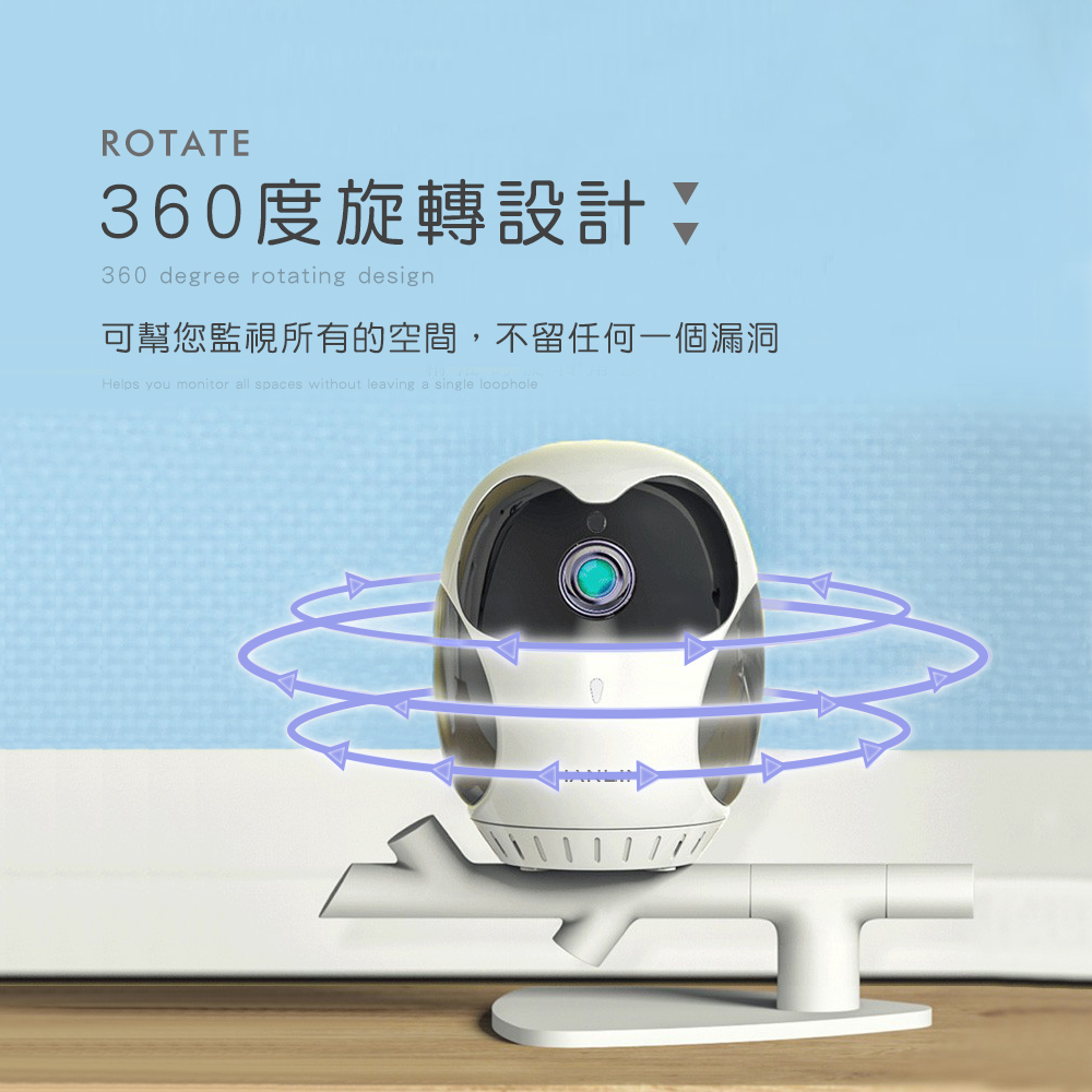 [HANLIN]-Minicam 搖頭360度 迷你廣角監視器 貓頭鷹造型, , large