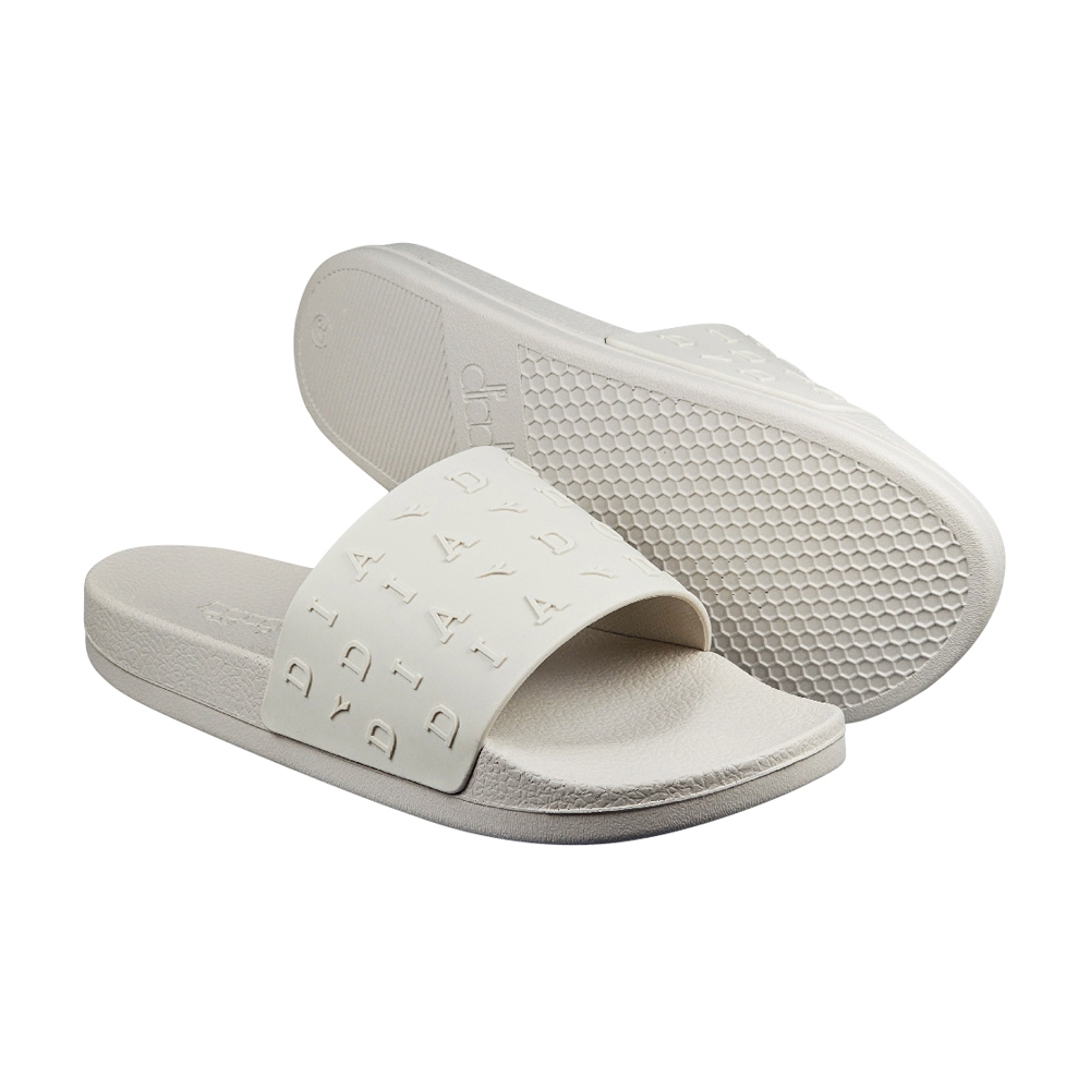 DIADORA迪亞多那 摩登時尚運動拖鞋 女鞋 簡約 素色 空氣感 不吸汗 好穿脫 柔軟 吸衝 耐磨 防滑 紫藍 米, , large